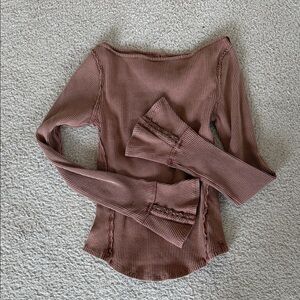 Free People Soul Sister Ribbed Top in Cedarwood